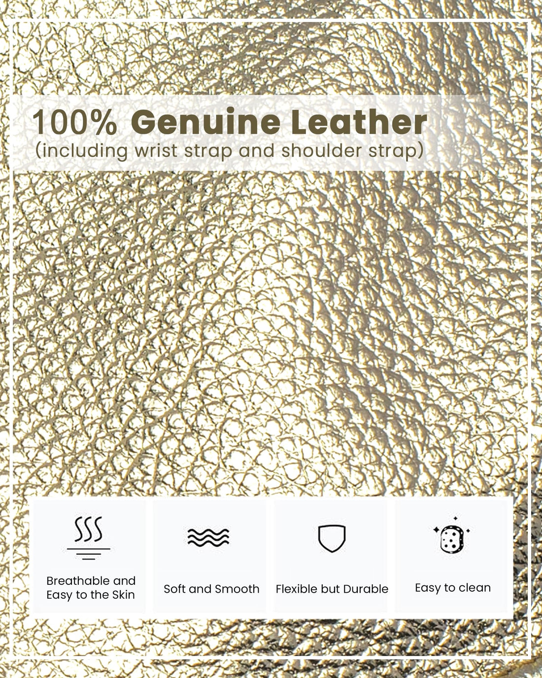 befen Genuine Leather Wristlet Clutch Wallet Purses Small Crossbody Bags for Women with RFID Blocking Card Slots