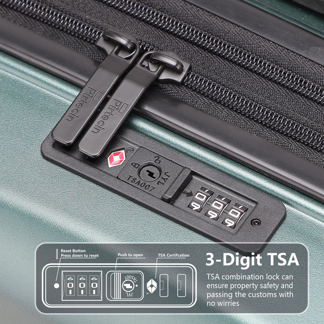 2-Piece Gray Luggage Set 20/28"