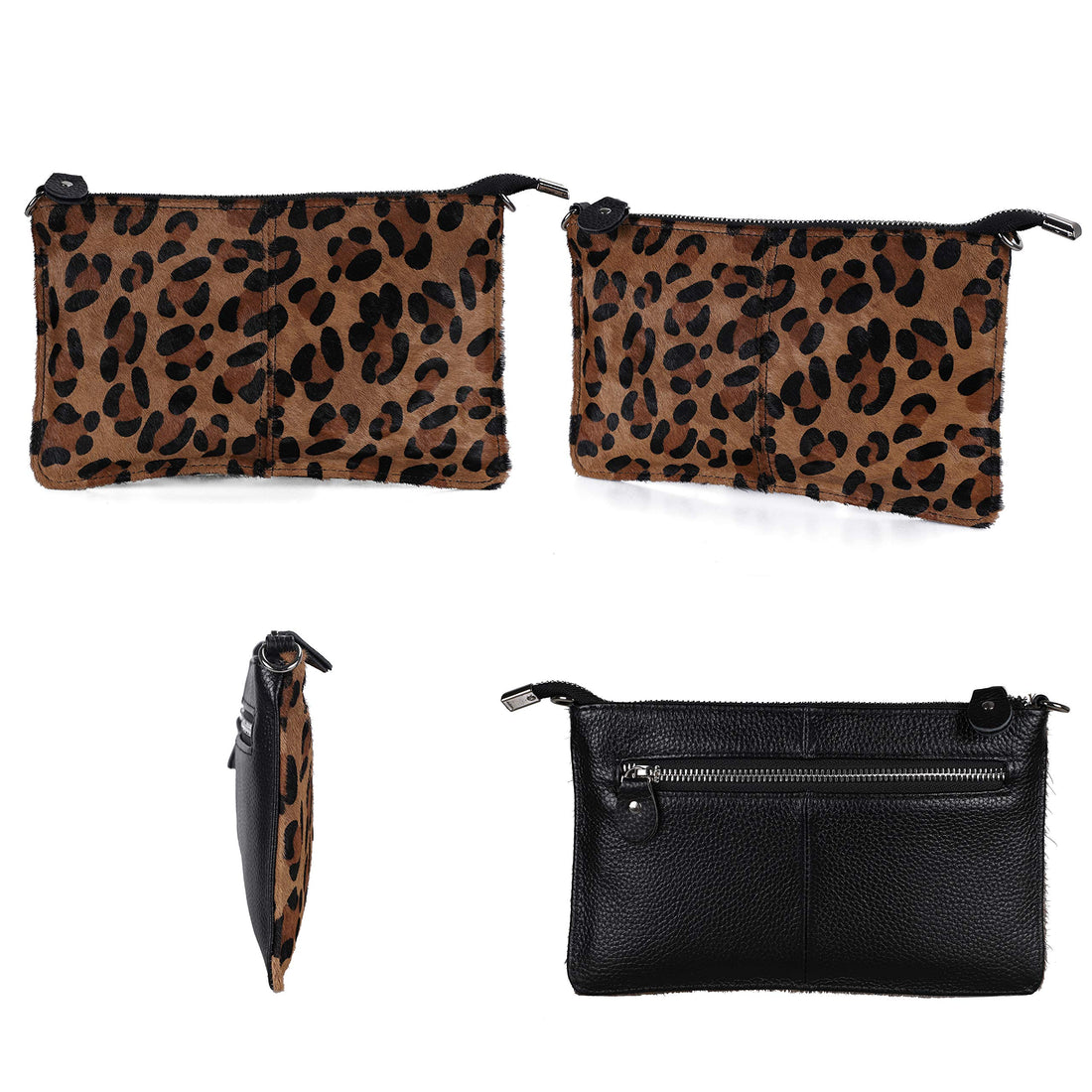 befen Genuine Leather Wristlet Clutch Wallet Purses Small Crossbody Bags for Women with RFID Blocking Card Slots