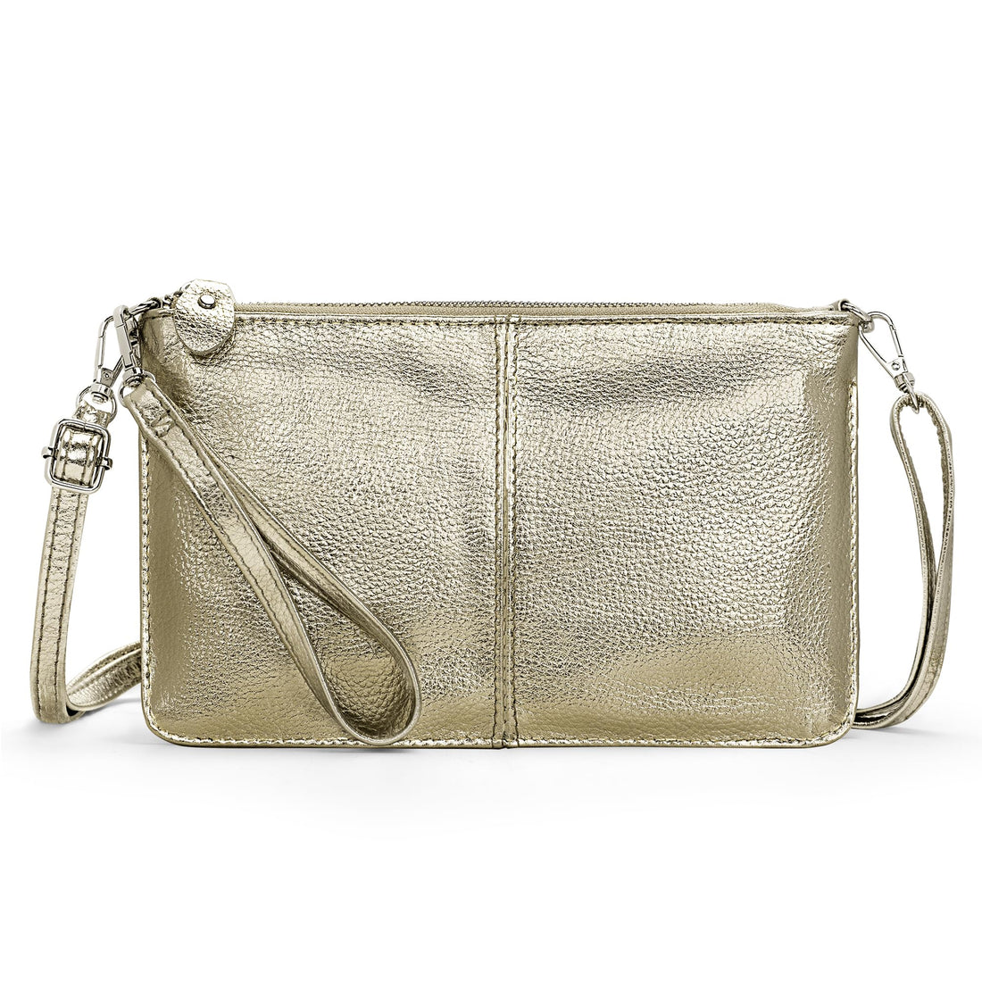 befen Genuine Leather Wristlet Clutch Wallet Purses Small Crossbody Bags for Women with RFID Blocking Card Slots
