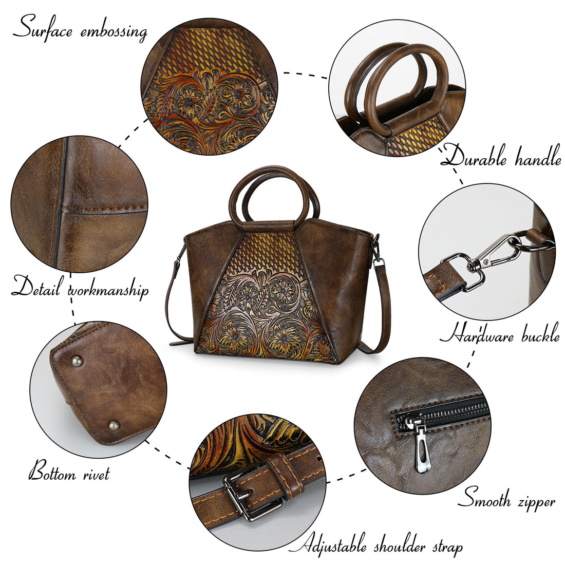 Women's Leather Tote & Satchel Bag