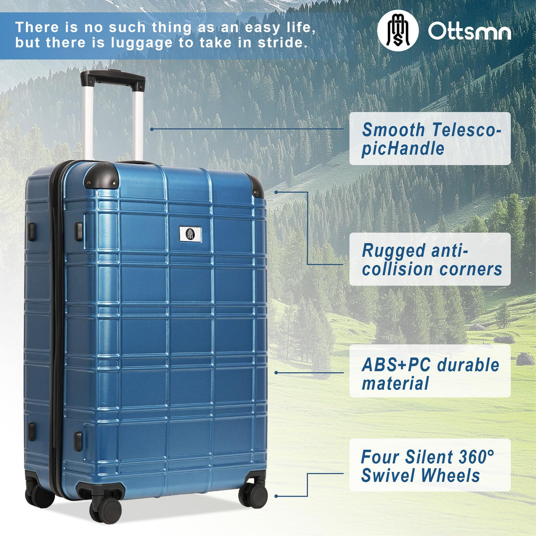 4-Piece Luggage Set – Blue