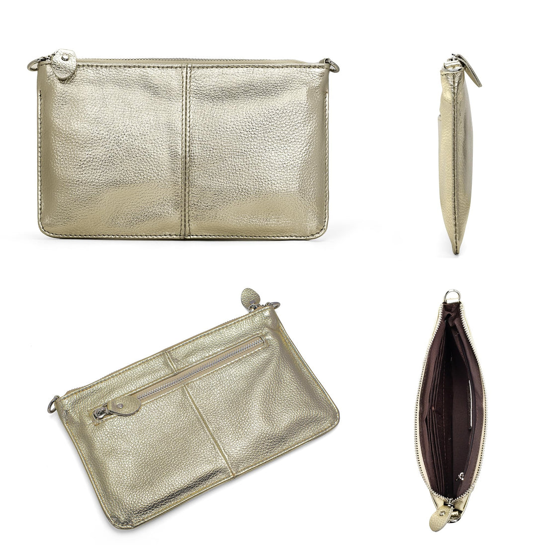 befen Genuine Leather Wristlet Clutch Wallet Purses Small Crossbody Bags for Women with RFID Blocking Card Slots